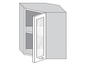 1.60.3у Шкаф настенный (h=720) угловой на 600мм со стекл. дверцей в Нижней Туре - nizhnyaya-tura.magazin-mebel74.ru | фото