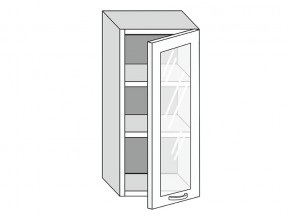 19.40.3 Шкаф настенный (h=913) на 400мм с 1-ой стекл. дверцей в Нижней Туре - nizhnyaya-tura.magazin-mebel74.ru | фото