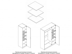 Комплект полок шкафа 1 дверного или 3 дверного в Нижней Туре - nizhnyaya-tura.magazin-mebel74.ru | фото