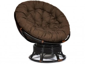 Кресло-качалка Papasan w 23/01 B с подушкой Antique brown, ткань Коричневый в Нижней Туре - nizhnyaya-tura.magazin-mebel74.ru | фото