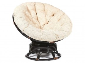 Кресло-качалка Papasan w 23/01 B с подушкой Antique brown, ткань Старт в Нижней Туре - nizhnyaya-tura.magazin-mebel74.ru | фото