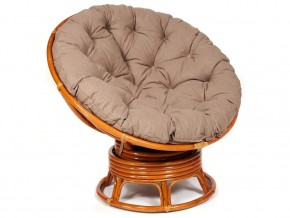 Кресло-качалка Papasan w 23/01 B с подушкой Cognac, экошерсть Коричневый в Нижней Туре - nizhnyaya-tura.magazin-mebel74.ru | фото