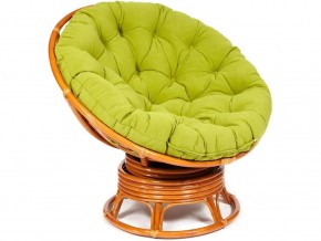 Кресло-качалка Papasan w 23/01 B с подушкой Cognac, флок Олива в Нижней Туре - nizhnyaya-tura.magazin-mebel74.ru | фото