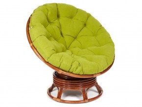 Кресло-качалка Papasan w 23/01 B с подушкой Pecan, флок Олива в Нижней Туре - nizhnyaya-tura.magazin-mebel74.ru | фото