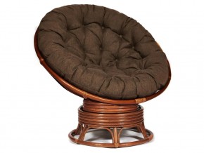 Кресло-качалка Papasan w 23/01 B с подушкой Pecan, ткань Коричневый в Нижней Туре - nizhnyaya-tura.magazin-mebel74.ru | фото