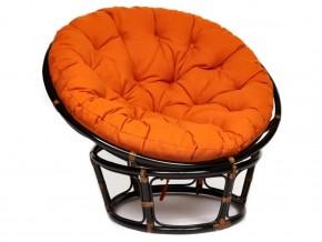 Кресло Papasan 23/01 W с подушкой Antique brown, ткань Оранжевый в Нижней Туре - nizhnyaya-tura.magazin-mebel74.ru | фото