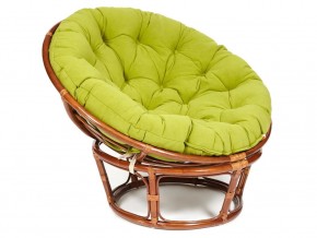 Кресло Papasan 23/01 W с подушкой Pecan, флок Олива в Нижней Туре - nizhnyaya-tura.magazin-mebel74.ru | фото