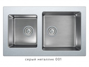 Мойка комбинированная Tolero twist TTS-840 Серый металлик 001 в Нижней Туре - nizhnyaya-tura.magazin-mebel74.ru | фото