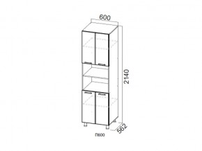 П600/2140 Пенал 600/2140 в Нижней Туре - nizhnyaya-tura.magazin-mebel74.ru | фото